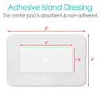 Peritoneal Dialysis PD Catheter Drain Split Bordered Gauze Island Dressing Pad for Stomach Feeding Peg J Tube| Individually Pack
