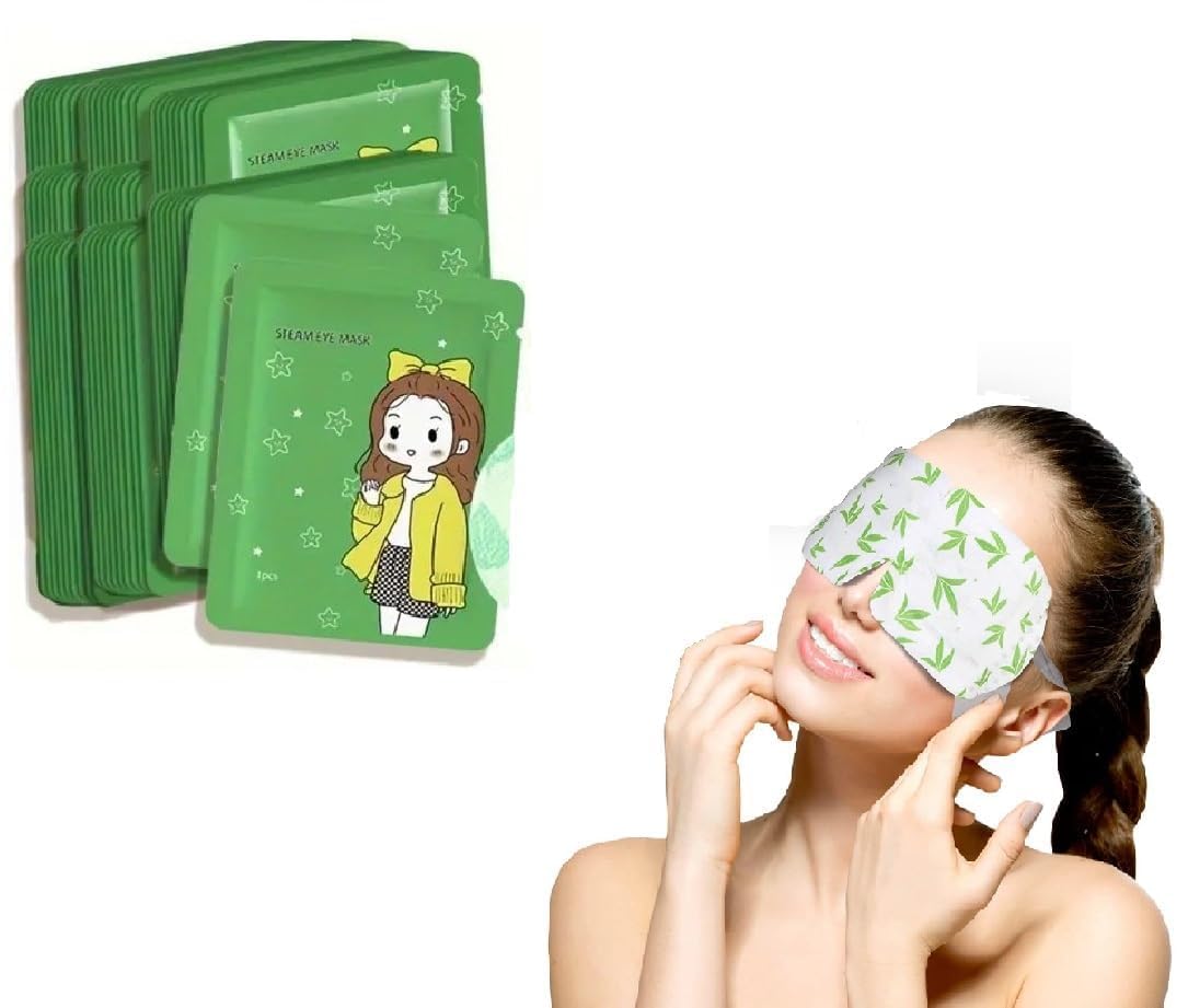 Gopszome Self Heated Eye Mask, 50 Packs Steam Eye Covers For Dark Circles & Puffiness, Dry Eyes Stress Relief, Disposable Steam 
