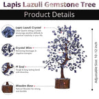Lapis Lazuli Crystal Tree Meditation Accessories - Tree of Life Money Tree - Real Gemstones Crystal Decor Promotes Positive Ener