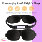 Lasting Lashes Sleep Mask Contoured Cup Night Blindfold | Soft and Comfortable Night Eye Mask with Flexible Strap | Eye Masks fo