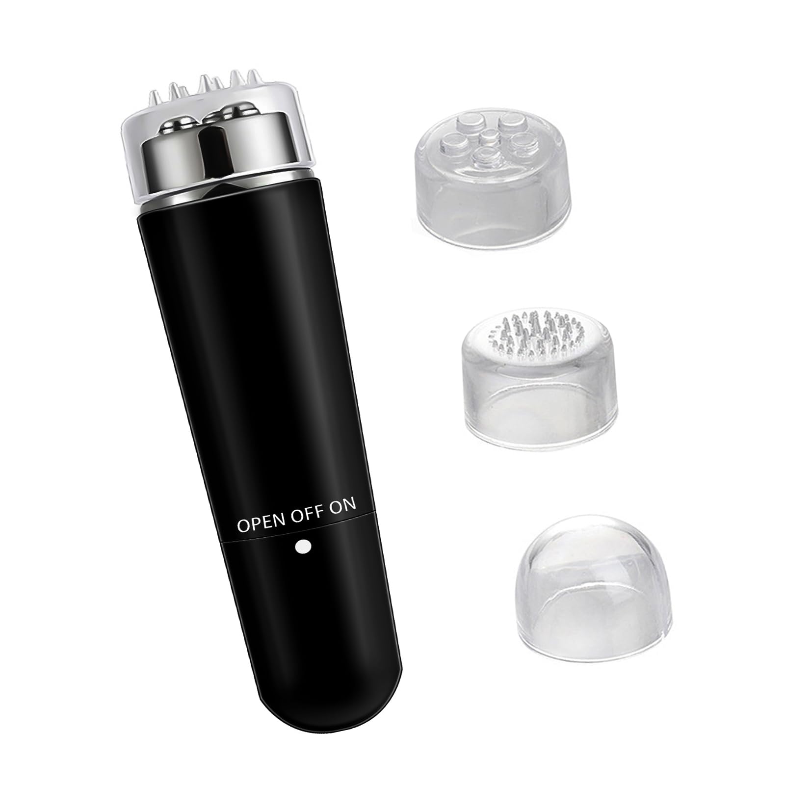Brinmomp Mini Massager, Mini Tool Tavel Massager with for Face Neck Head Back (Black)