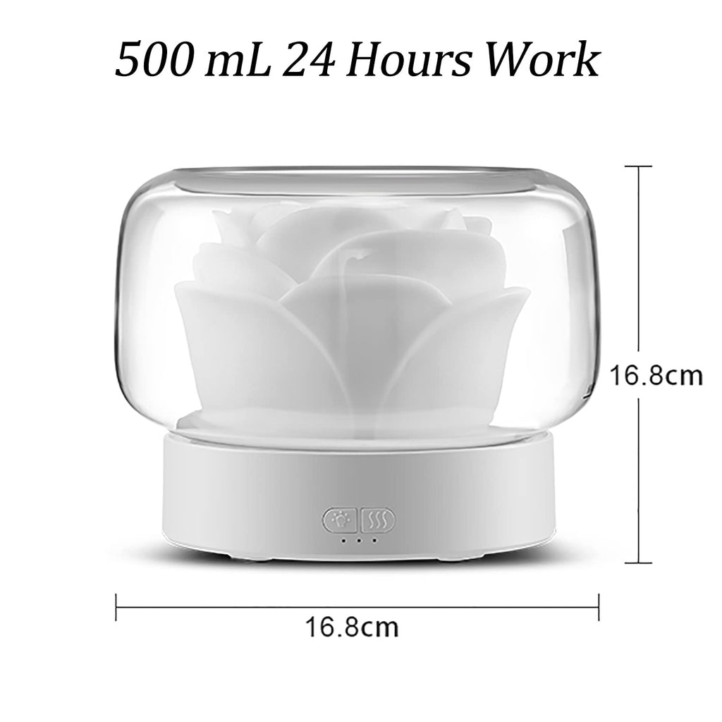 Diffusers for Essential Oils Large Room: SEVEYEE 500ml Aromatherapy Diffuser for Home Bedroom - Big Capacity Running 24 Hours Wa