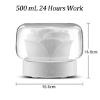 Diffusers for Essential Oils Large Room: SEVEYEE 500ml Aromatherapy Diffuser for Home Bedroom - Big Capacity Running 24 Hours Wa