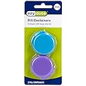 EZY DOSE Daily Round, Portable On-The-Go Pocket Pharmacy, Pill Box, Organizer and Vitamin Containers, Snap Shut Lids, Perfect Fo