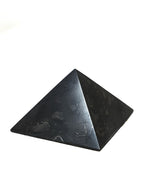 Shungite Club Polished Shungite Pyramid 100 mm (3,94 inches) Healing Crystal Desk Decor Shungite Stone for Home Positive Energy 