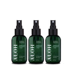 ALOH Sanitizing Hand Mist 3-pack | Peppermint Eucalyptus + Aloe | 70% Alcohol Hydrating Hand Sanitizer Spray with Essential Oil,
