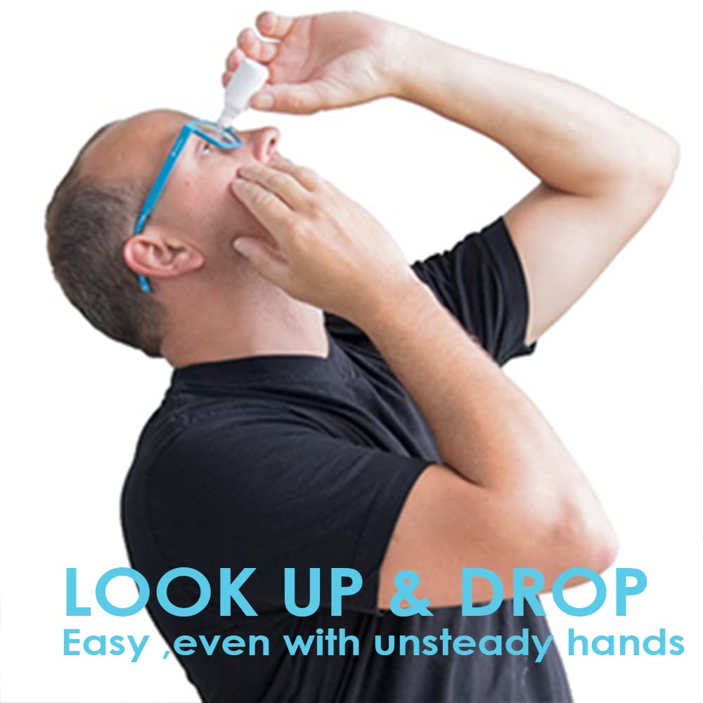 Eye Drop Aid for Bottles, Pipettes, and Vials | Eye Drop Guide for Seniors and Elderly, Eye Drop Dispenser, Eye Drop Applicator,