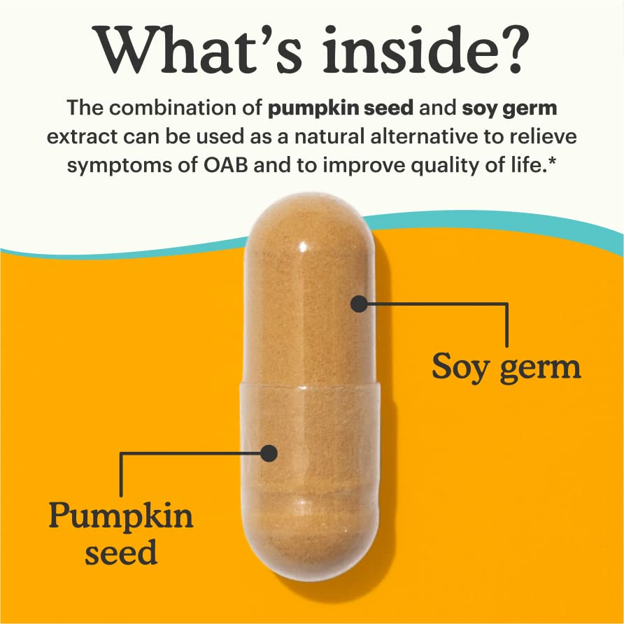 Because Bladder Relief Supplement with Pumpkin Seed Extract - 60 Capsules (1 Bottle) - Helps Reduce Urgency & Frequency, Support