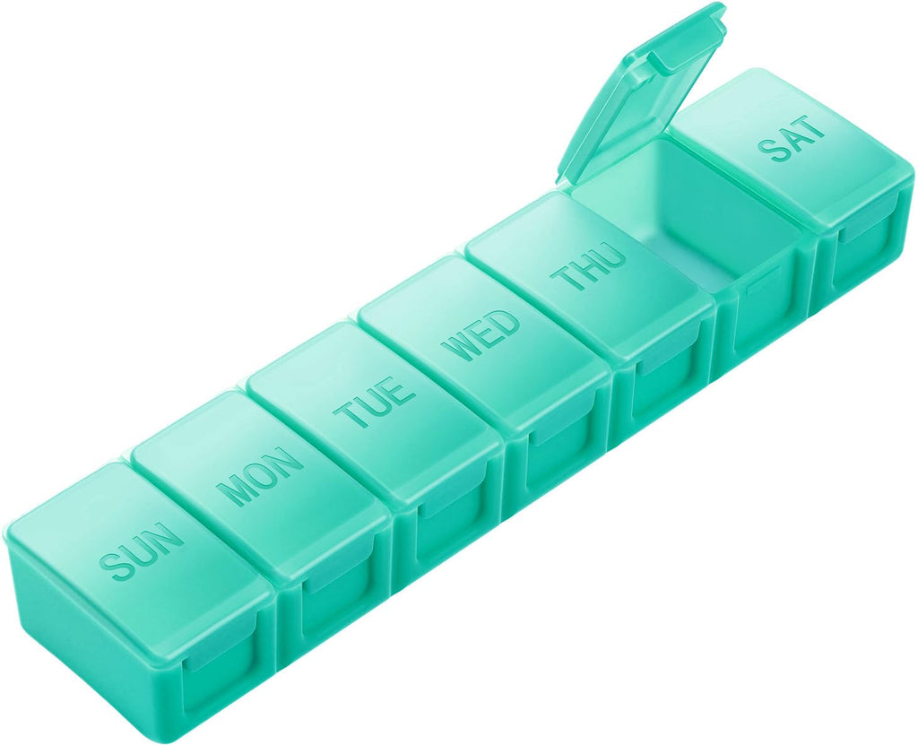 Extra Large Pill Organizer Weekly, KAPENS Daily Pill Case Box Large Capacity Compartments, 7 Day Pill Containers for Medicine Su