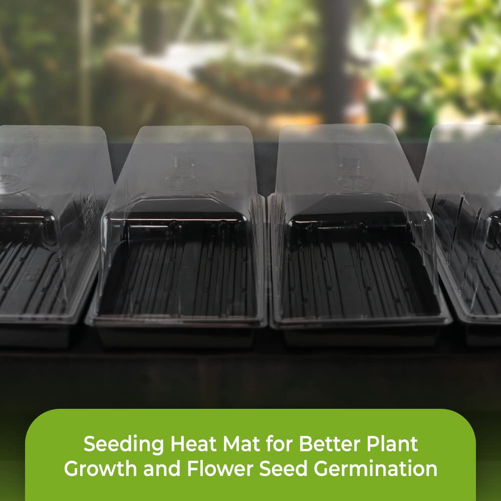 DL Wholesale Root Radiance Seedling Heat Mat Pad 48    x 20.75    for Plant Seed Starting, Indoor Germination Supplies Black, La