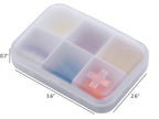 ZDQZC Portable Pill Organizer - Slim Pill Box for Purse or Travel, Compact Pill Case(6 Compartment,White)