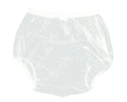 Haian Adult Incontinence Pull-on Plastic Pants PVC Pants 3 Pack (Small, Transparent White)