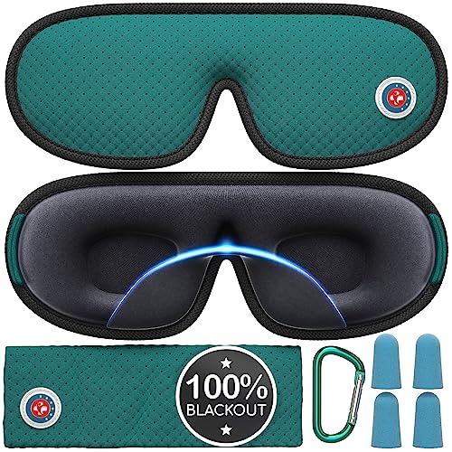 Medi grade 100% Blackout Eye Mask for Sleeping - 3D Sleep Mask Light Blocking Technology for MenWomen with Deep Sleep guarantee 