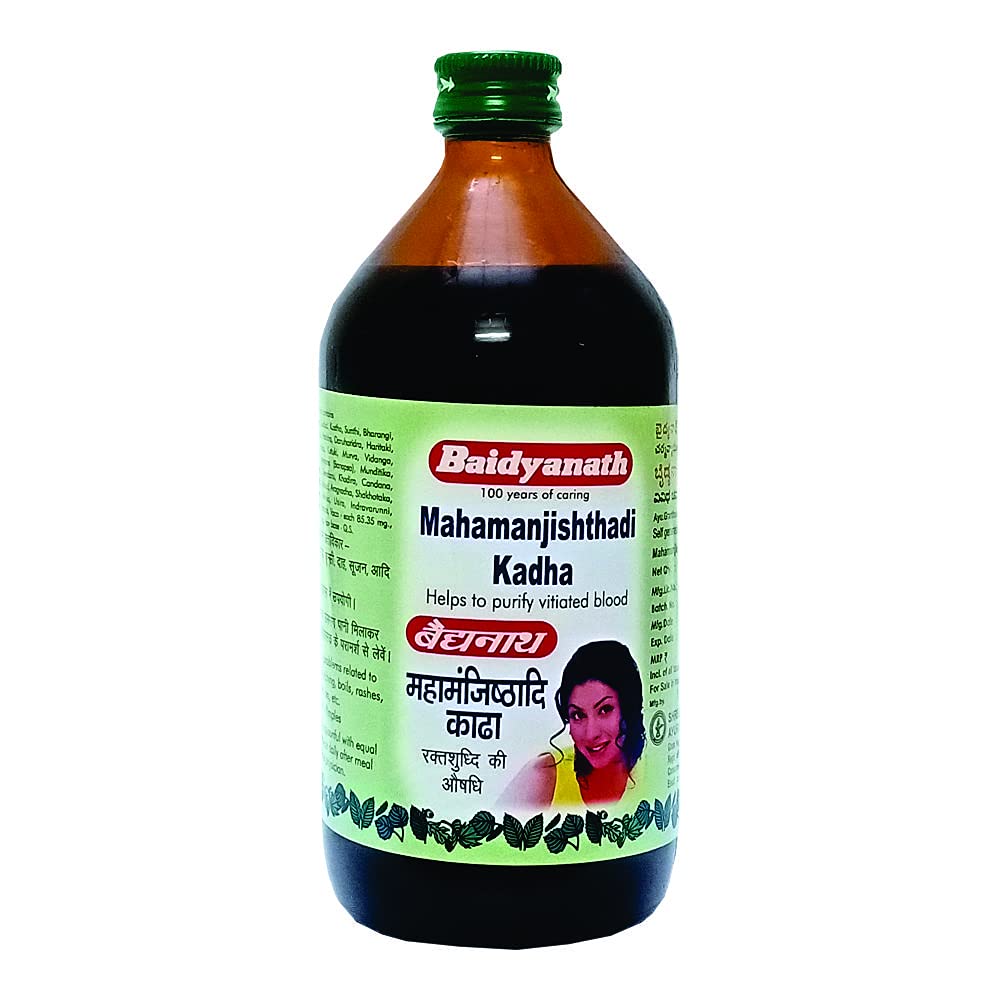 Baidyanath Asli Ayurved Mahamanjisthadi Kadha | Ayurvedic Blood Purifier Syrup  450 Ml