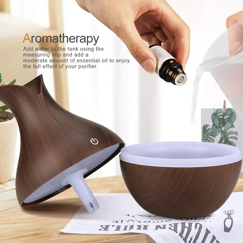 ZZ LIFE Mini Aromatherapy Humidifier Relaxing Cool Mist with Color Changing LEDs Night Light for Bedroom, Desktop, Travel, and C