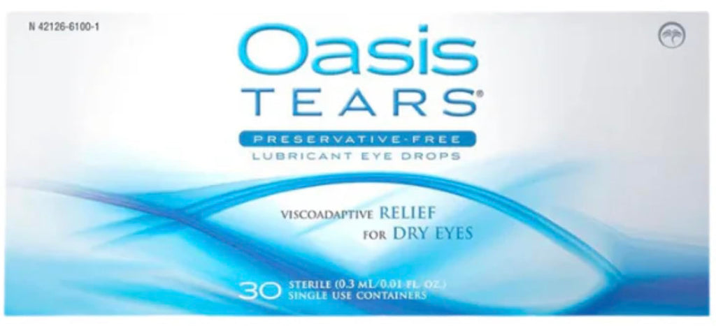Oasis Tears Preservative-Free Lubricant Eye Drops (30 Vials)