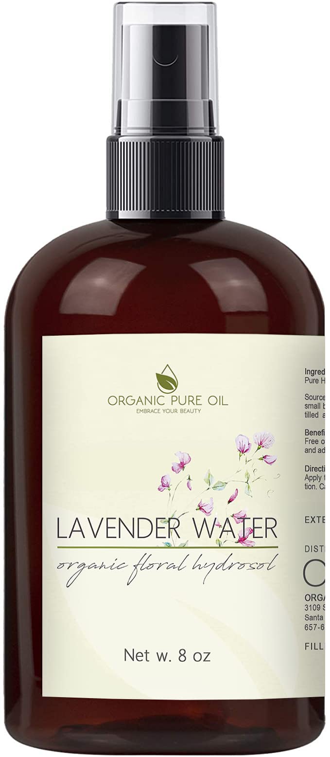 OPO Lavender Hydrosol Spray 8 oz & Sprayer Pure Steam Distilled Vegan Toner Spritz Cleanser Water Calming Toning Aromatherapy Bo