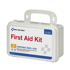 First Aid Only 91322 ANSI A 2021 and OSHA Compliant First Aid Kit, 10-Person Emergency First Aid Kit for Business, Home, Car, an