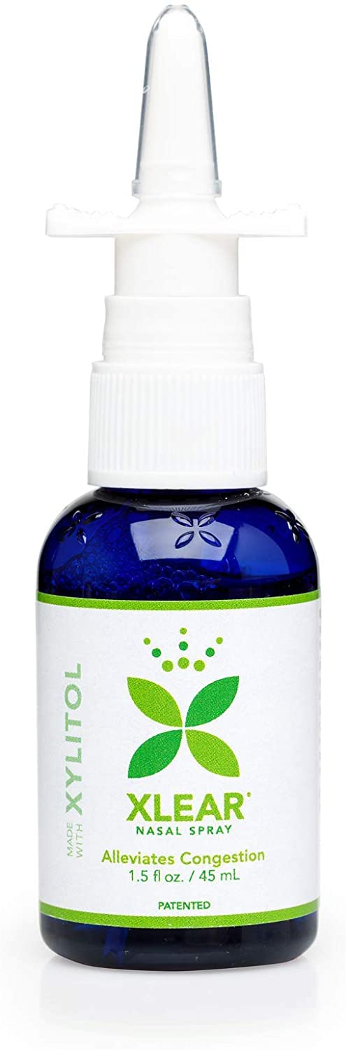 Xlear Nasal Spray, Natural Saline Nasal Spray with Xylitol, Nose Moisturizer for Kids and Adults, 1.5 fl oz (Pack of 12)