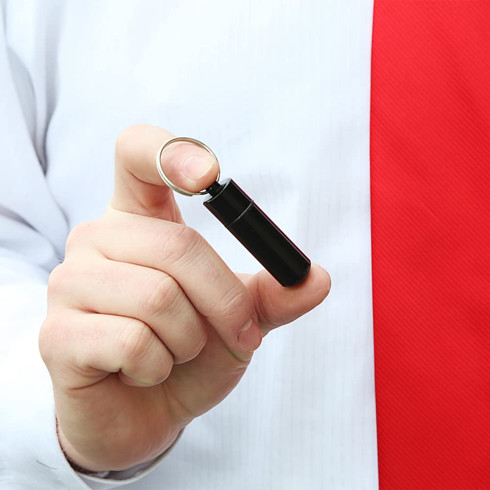 LDS Black Aluminum Oil Vial for Consecrated Olive Oil & Priesthood Holders of All Ages, Elders & Priests, Annointing, Blessing &