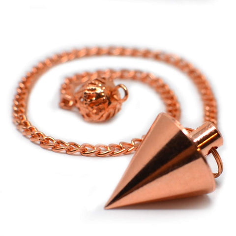 MyDeal Copper Dowsing Pendulum with Teardrop Point and Spiritual Energy Conductive Chain for Body Healing, Reiki Balancing Chakr