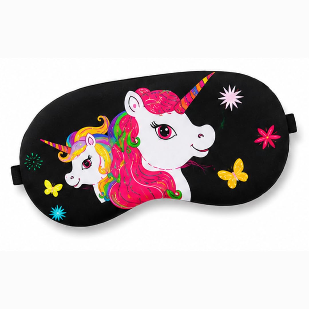 Mega Tree Unicorn Sleep Adjustable Eye Mask Pack Of 2 For Kids And Girls