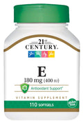 21st Century E 400 I.U. (Dl-Alpha) Softgels, 110 Count (Pack of 3)