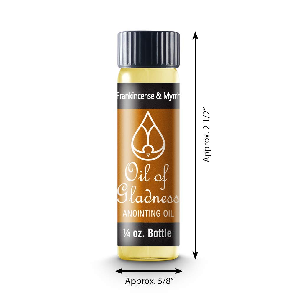 Oil of Gladness Frankincense and Myrrh Anointing Oil - Oil for Daily Prayer, Ceremonies, and Blessings 1/4 oz Bottle