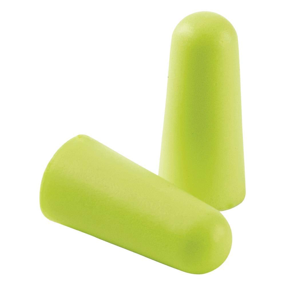 Sellstrom Disposable Uncorded Foam Ear Plugs, 32dB NRR, Hi-Viz Green (Pack of 200), S23410