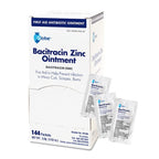 Globe (144 Packets) Bacitracin Antibiotic Zinc Ointment 0.9g Packet. First Aid to Prevent and heal infections for Minor cuts, sc