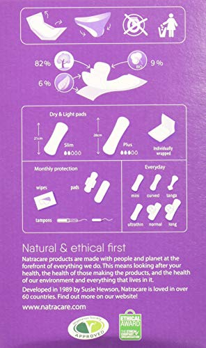 NATRACARE Pads,Dry&Light,INCONTINCE, 20 CT