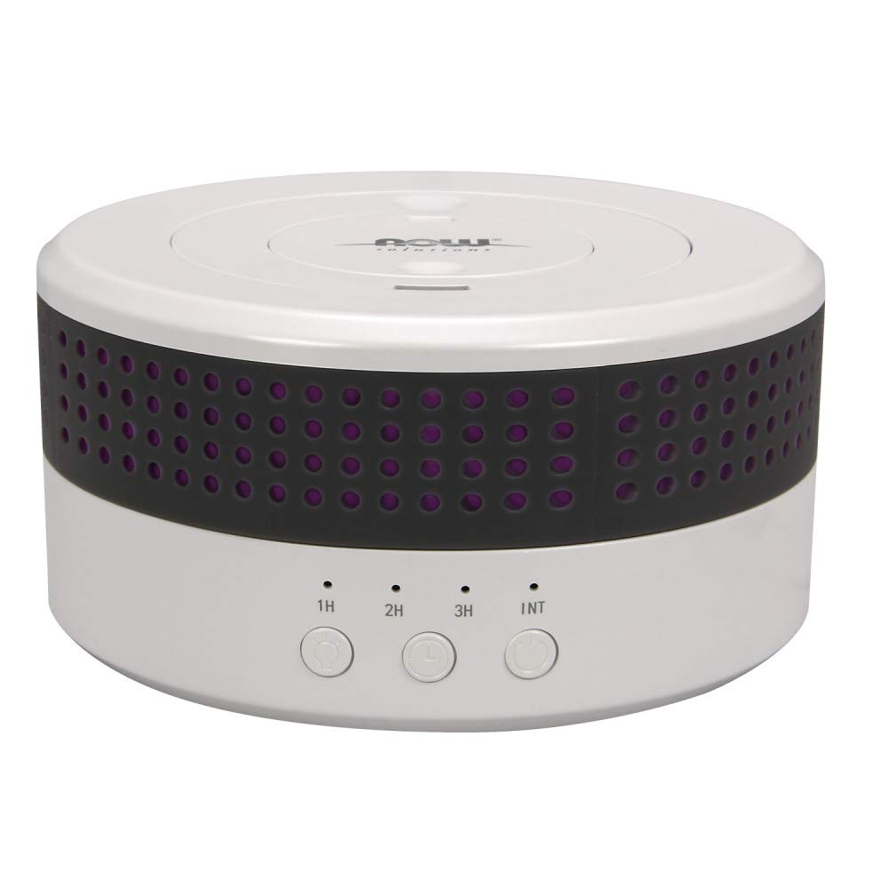 NOW Essential Oils, Ultrasonic Dual Mist Aromatherapy Oil Diffuser, Extremely Quiet, Heat Free, and Easy to Clean, Color Changin