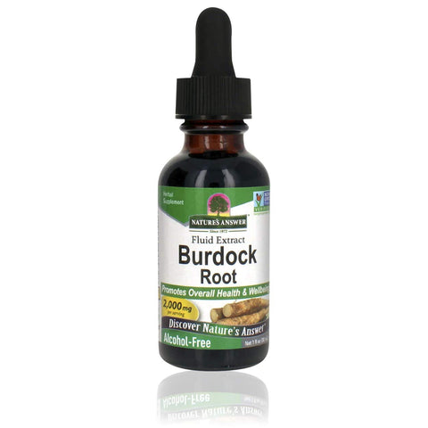Nature's Answer Alcohol-Free Burdock Root 2000mg 1oz Extract | Herbal Supplement | Promotes Overall Wellbeing | Gluten-Free, Non