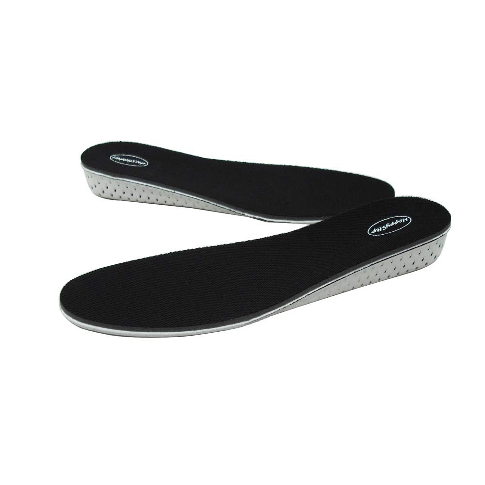HappyStep Full Length Memory Foam Height Increase Insoles for Men Size 5-10 (1 Pair 3cm Height Insoles) Black