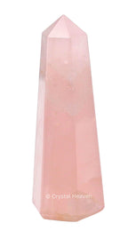 Crystal Heaven Shiv Shakti Pair Clear Quartz Rose Quartz Crystal Tower Obelisk Point For Chakra, Healing & Balancing-Aaa Grade C