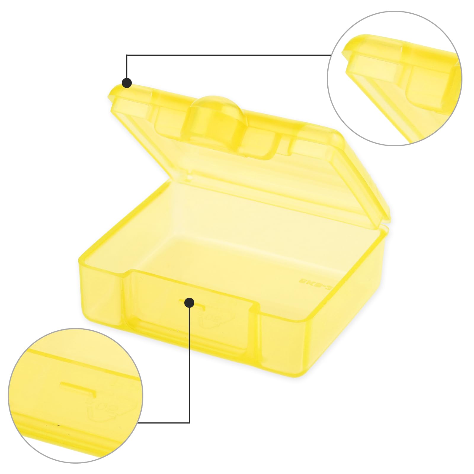 ElevateTech 4 Pcs Small Pill Box, Travel Pill Organizer Cute Proof Pocket Pill Case Mini Portable Medicine Vitamin Box Clear Pla