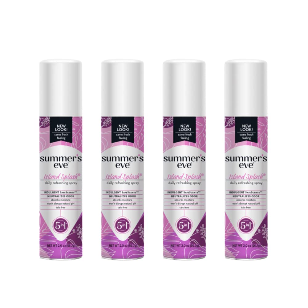 Summer s Eve Freshening Spray, Island Splash, 2 oz. (Pack of 4)