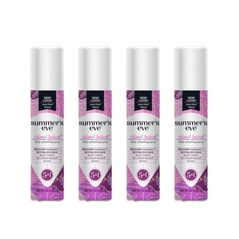 Summer s Eve Freshening Spray, Island Splash, 2 oz. (Pack of 4)