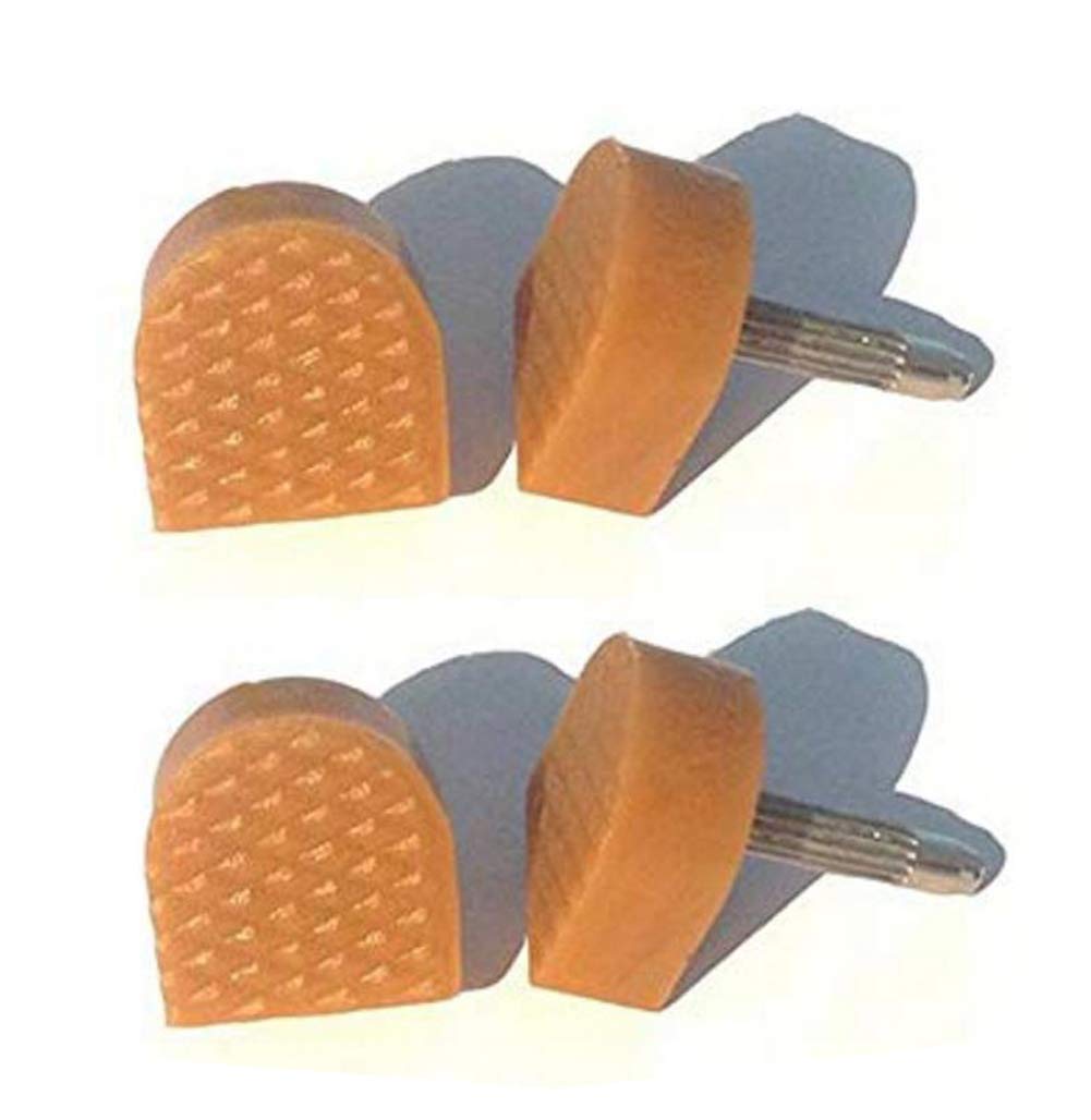 TUPWEL 6 Pairs 8 mm 9 mm 10 mm U Shaped Non-Slip Tip High Heel Cap Shoe Repair Protectors Replacement Dowels Pads Cups(Beige)