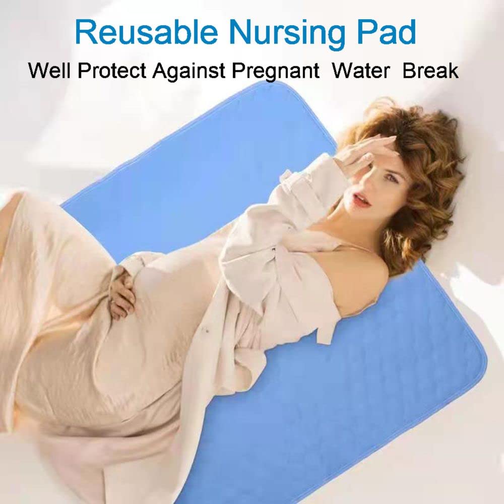 2PCS Reusable Underpads Large 34 x 36, Upgrade Cooling Waterproof Bed Pads with Heavy Absorbent, Washable for Incontinent, Potty