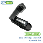 EZY DOSE Pill Cutter and Splitter with Dispenser, Cuts Pills, Vitamins, Tablets, Stainless Steel Blade, Travel Sized