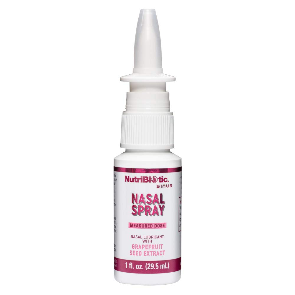 NutriBiotic Nasal Spray 1 Fl Oz | Nasal Lubricant with Grapefruit Seed Extract & Sodium Chloride | Help Flush Irritants from Nas