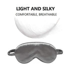 LCBD Silk Satin Sleeping Eye Mask, Silvergrey Sleep Eye Mask Night Blindfold for Women and Men, Soft Breathable Blackout Eyeshad