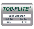Top Flite Men's Diabetic Non-binding Cushion Ultra Dri Mid Calf 2 Pair Pack Socks, Black, Large
