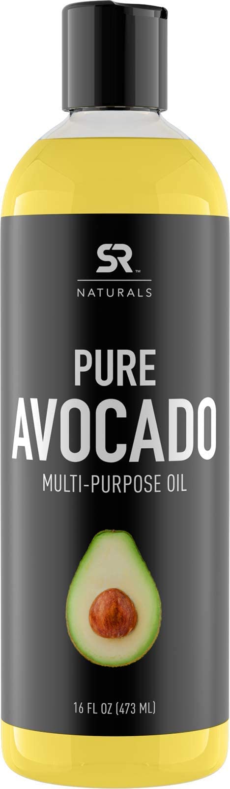 Sports Research Pure Avocado Oil for Hair, Skin, Aromatherapy, Massage & More ~ 100% Natural and Non-GMO Project Verified (16oz)