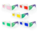 GloFX Color Paper Glasses - 5 Pack - Chakra Chromotherapy Light Therapy