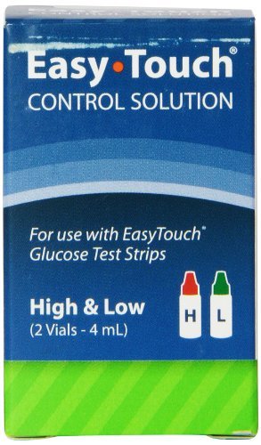 Easy Touch Control Solution Glucose Monitor Kit - Hi & Low - 2 Vials, 4 ml each