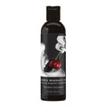 Earthly Body Edible Massage Oil, Cherry - 8 fl. oz. - Hemp Seed, Almond, Grapeseed, Apricot & Vitamin E Oil - Vegan & Cruelty Fr