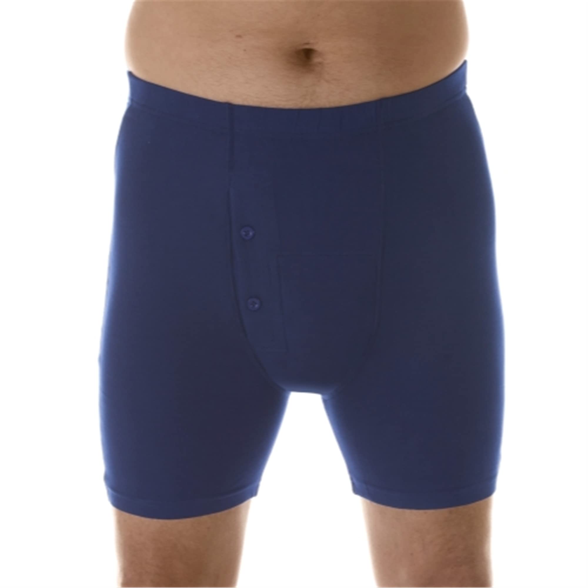 1-Pack Mens Navy Regular Absorbency Washable Reusable Incontinence Boxer Briefs Small (Waist 30-32)