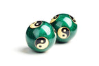 JapanBargain 3298, Chinese Baoding Balls Hand Exercise Therapy Balls Stress Reliefe Balls, Taichi Pattern, Green Color